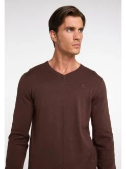 Großhandel ⌛ Bekleidung DreiMaster Klassik Basic Feinstrickpullover Markani In Dunkelbraun Günstig Kaufen 🤩 -Dreimaster-klassik Verkäufe dreimaster klassik basic feinstrickpullover markani in dunkelbraun 4