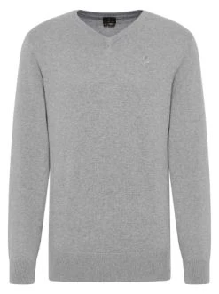 Am billigsten ❤️ Bekleidung DreiMaster Klassik Basic Feinstrickpullover Markani In Hellgrau Melange Günstig Kaufen ⭐