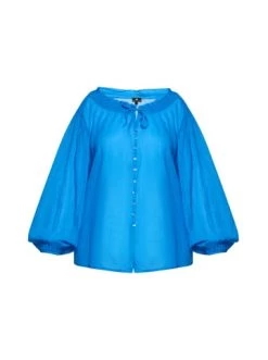 Besorgen 👍 Große Größen DreiMaster Klassik Baumwollbluse Markani In Blau Günstig Kaufen 😀