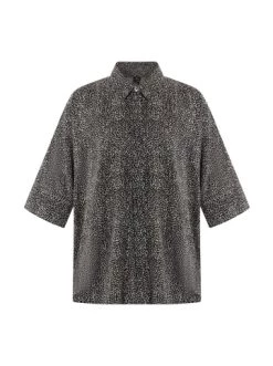 Billig ⭐ Große Größen DreiMaster Klassik Bluse Colina In Schwarz Wollweiss Günstig Kaufen 😉