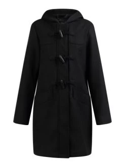 Besorgen 🔥 Große Größen DreiMaster Klassik Dufflecoat Aus Wollgemisch Nascita In Schwarz Günstig Kaufen 🔥