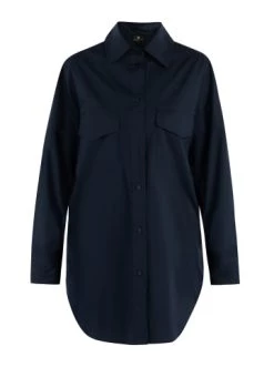 Großhandel 🥰 Große Größen DreiMaster Klassik Hemdbluse Iridia In Marine Günstig Kaufen 🤩