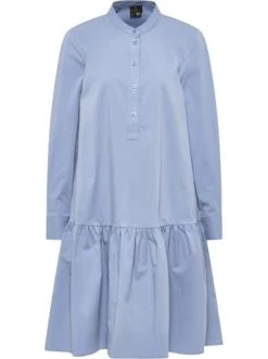 Billig ❤️ Große Größen DreiMaster Klassik Hemdblusenkleid Colina In Graublau Günstig Kaufen ✨