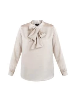 Angebote 🧨 Große Größen DreiMaster Klassik Langarmbluse Baradello In Hellbeige Günstig Kaufen ✔️