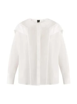 Schlussverkauf 🔔 Große Größen DreiMaster Klassik Langarmbluse Colina In Wollweiss Günstig Kaufen 👏