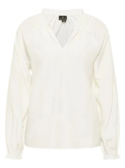 Top 10 🥰 Große Größen DreiMaster Klassik Langarmbluse Colina In Wollweiss Günstig Kaufen ✨