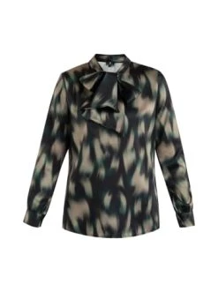 Bester Verkauf 👏 Große Größen DreiMaster Klassik Schluppenbluse Baradello In Schwarz Gold Günstig Kaufen 🔥