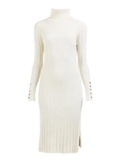 Neu 🤩 Große Größen DreiMaster Klassik Strick Langarmkleid Midi Iridia In Hellbeige Günstig Kaufen 😍