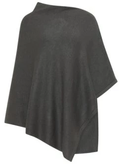 Besorgen 😍 Jacken & Mäntel DreiMaster Klassik Strick Poncho Iridia In Dunkelgrau Melange Günstig Kaufen 🔥