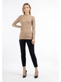 Budget 🤩 Pullover & Cardigans DreiMaster Klassik Strick Pullover Turtleneck Iridia In Dunkelsand Günstig Kaufen 🧨 -Dreimaster-klassik Verkäufe dreimaster klassik strick pullover turtleneck iridia in dunkelsand 1