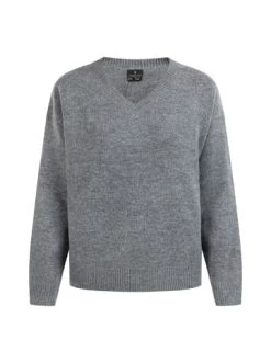 Rabatt ❤️ Pullover & Cardigans DreiMaster Klassik Strick Pullover Zitha In Grau Melange Günstig Kaufen 🤩