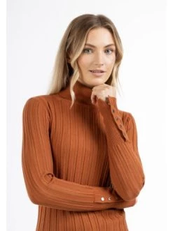 Bestpreis ✔️ Pullover & Cardigans DreiMaster Klassik Strick Rollkragenpullover Iridia In Rostbraun Günstig Kaufen 👏 -Dreimaster-klassik Verkäufe dreimaster klassik strick rollkragenpullover iridia in rostbraun 4