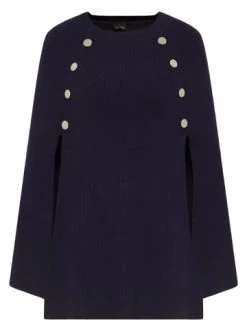 Bester Verkauf 😀 Pullover & Cardigans DreiMaster Klassik Strickcape Baradello In Marine Günstig Kaufen ⌛