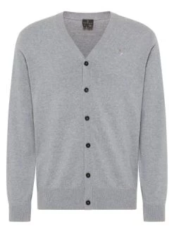 Coupon 🔔 Outdoor & Sport DreiMaster Klassik Strickjacke Markani In Hellgrau Melange Günstig Kaufen 😉