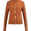 Angebote ❤️ Pullover & Cardigans DreiMaster Klassik Strickjacke Mit Knöpfen Iridia In Rostbraun Günstig Kaufen 🤩