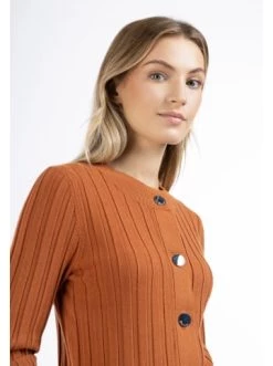 Angebote ❤️ Pullover & Cardigans DreiMaster Klassik Strickjacke Mit Knöpfen Iridia In Rostbraun Günstig Kaufen 🤩 -Dreimaster-klassik Verkäufe dreimaster klassik strickjacke mit knopfen iridia in rostbraun 4