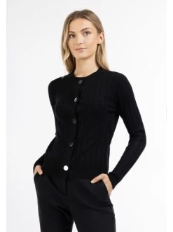 Blitzangebot 🥰 Pullover & Cardigans DreiMaster Klassik Strickjacke Mit Knöpfen Iridia In Schwarz Günstig Kaufen 😀 -Dreimaster-klassik Verkäufe dreimaster klassik strickjacke mit knopfen iridia in schwarz 2