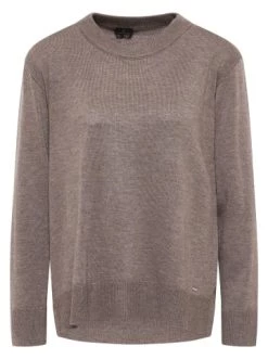 Auslauf ⌛ Pullover & Cardigans DreiMaster Klassik Strickpullover Baradello In Dunkeltaupe Günstig Kaufen 🌟