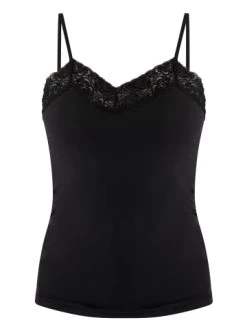 Bestpreis ❤️ Große Größen DreiMaster Klassik Top Mit Spitze Colina In Schwarz Günstig Kaufen 🛒